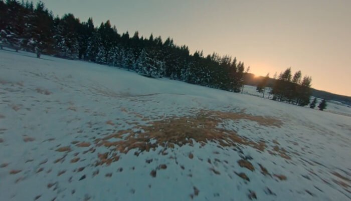 Drone Footage Of A Landscape Covered In Snow (Copy)